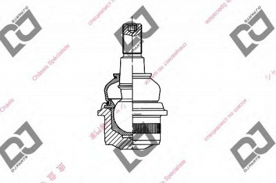 DJ PARTS db1077 -  Несущий / направляющий шарнир